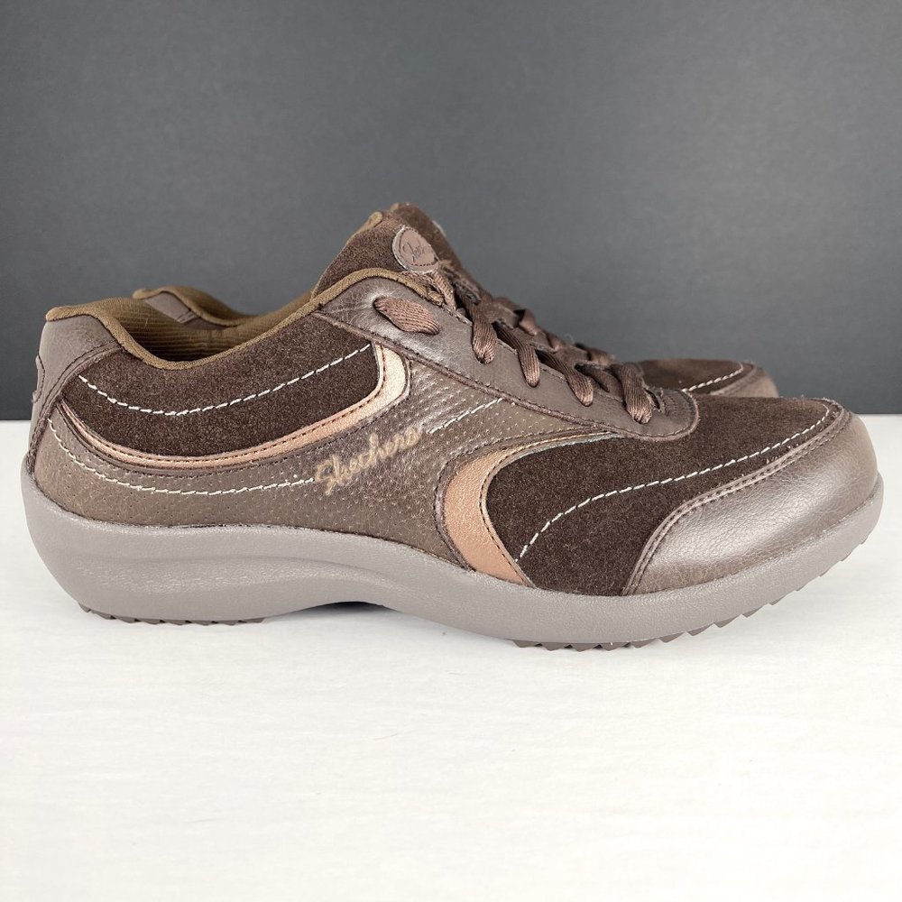 Skechers Women Relaxed Fit Oxford Sneaker Sz 9.5